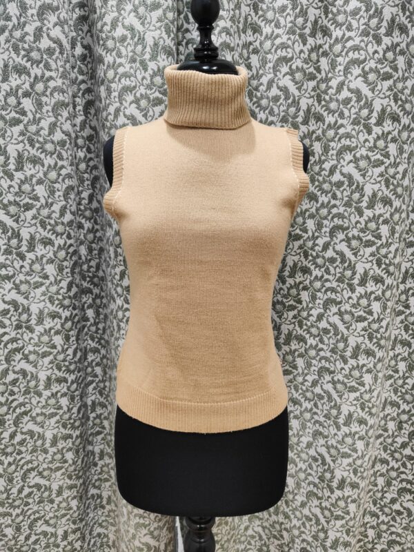 Jersey sin mangas color beige