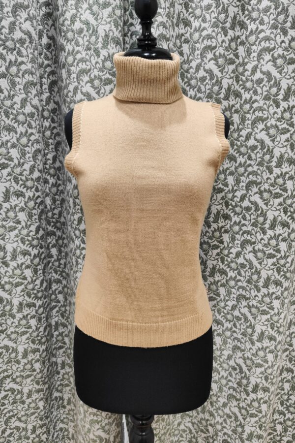 Jersey sin mangas color beige