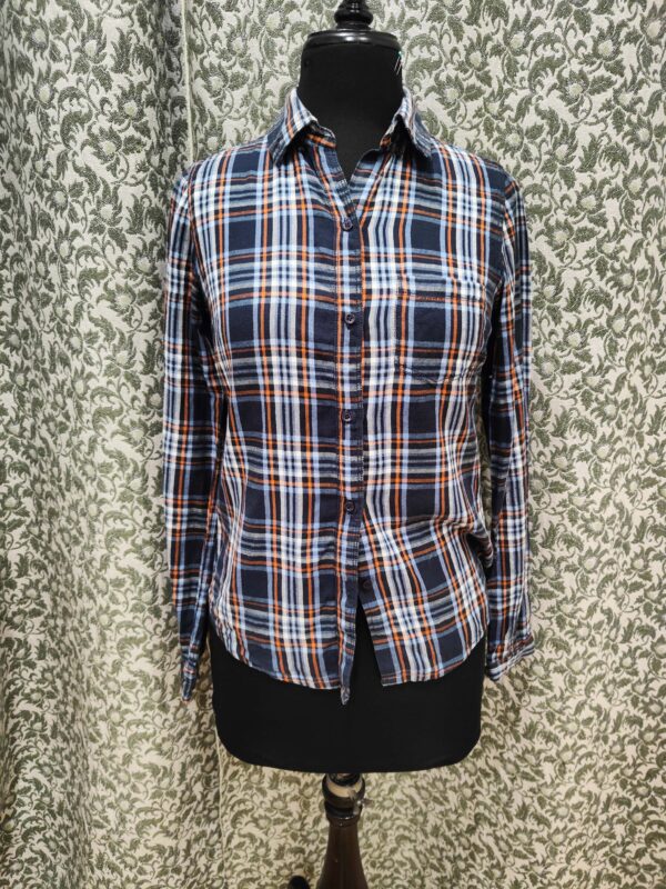 Camisa de cuadros azul