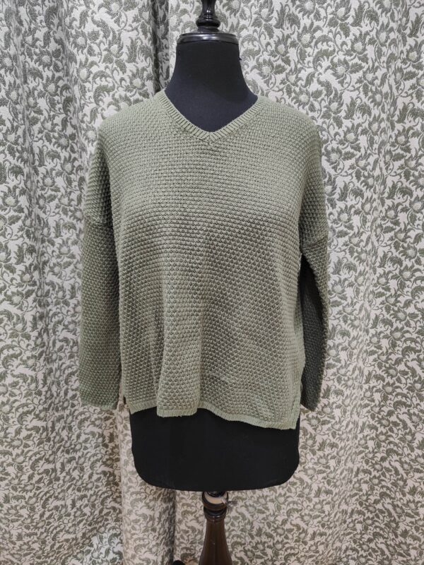Jersey de punto oversize. Caqui.