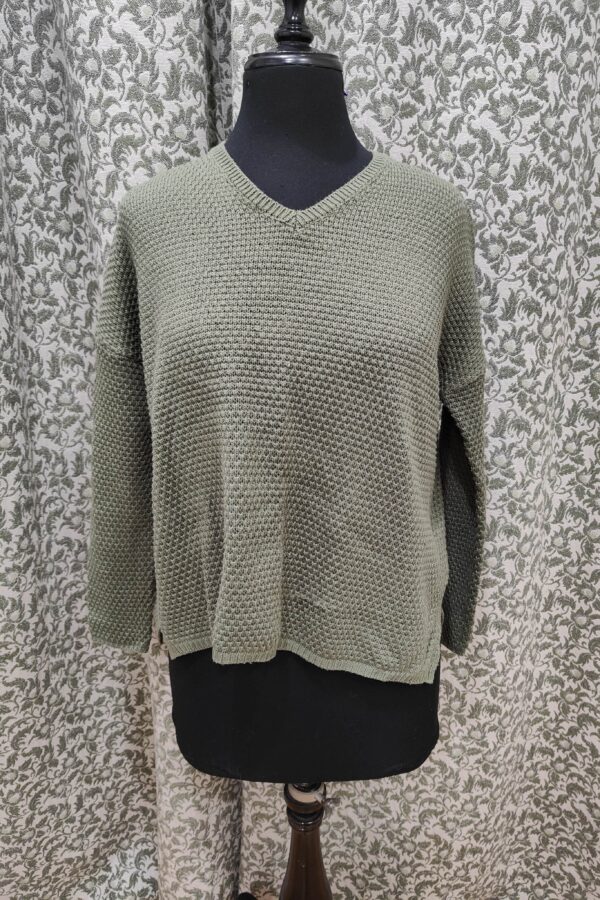 Jersey de punto oversize. Caqui.