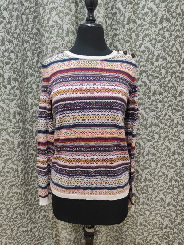 Jersey de punto con motivos hippies.
